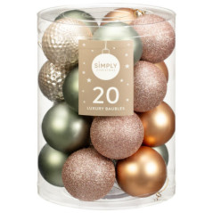 Pack de 20 boules 60mm moka et d