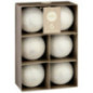 Pack de 6 boules lux blanc et do