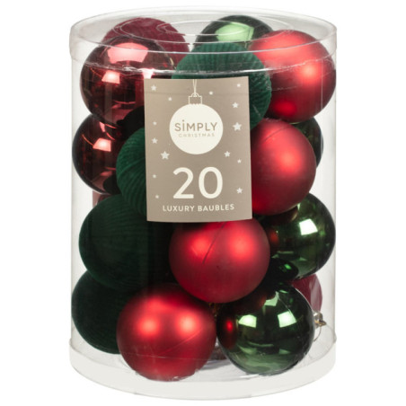 Pack de 20 boules 60mm tradition