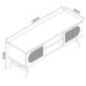 Meuble television rotin