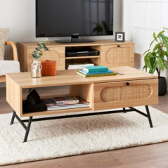 Table basse rotin