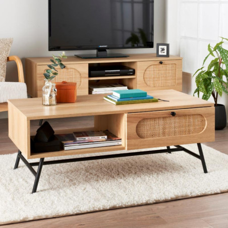 Table basse rotin