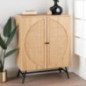 Meuble haut 2 portes rotin