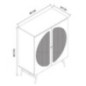 Meuble haut 2 portes rotin