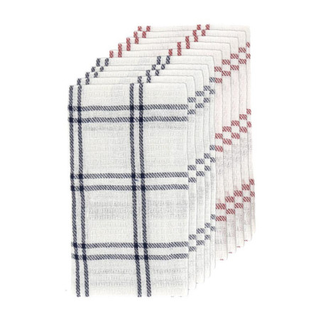 10 torchons a carreaux 40x60