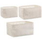 Lot de 3 paniers velours