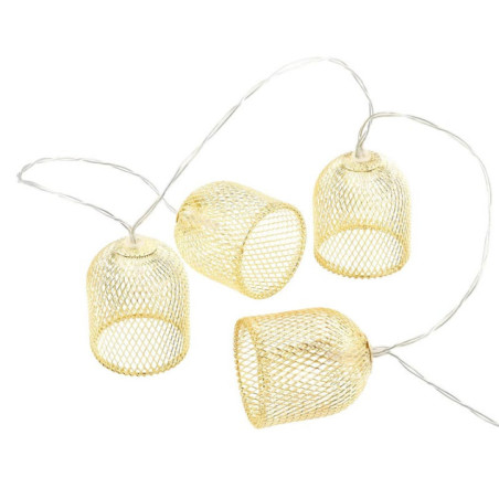 Guirlande solaire metal dore