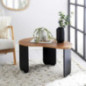 Table basse bois pieds noir