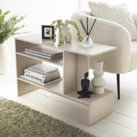 Table d'appoint long creme