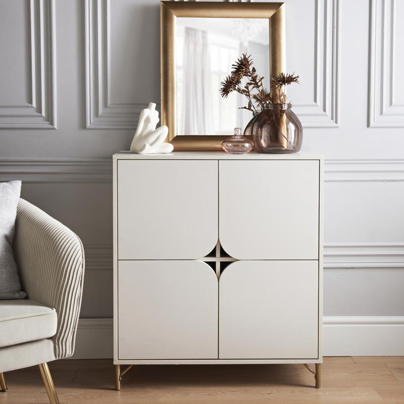 Buffet 4 portes creme