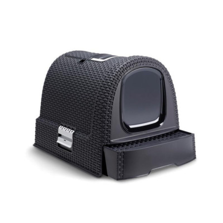 Maison de toilette aspect rotin