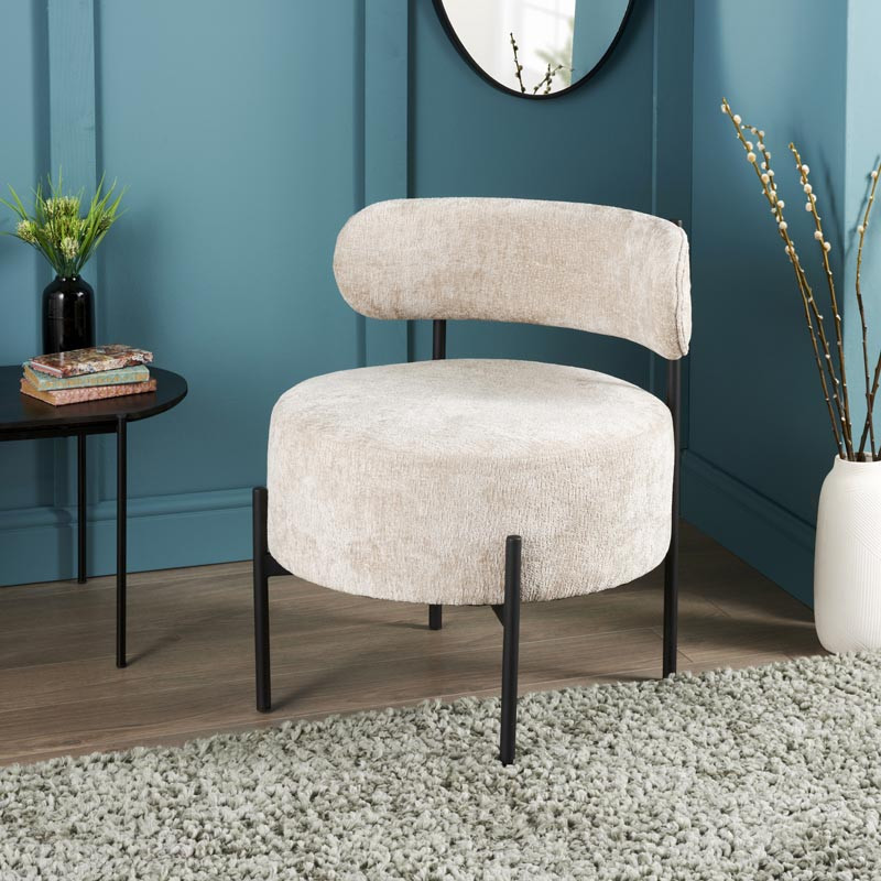 Fauteuil beige /pieds noirs