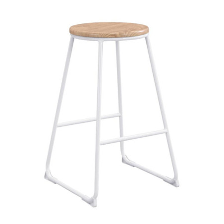 Tabouret de bar pietement blanc