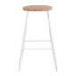Tabouret de bar pietement blanc