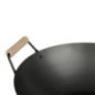 Wok acier manche bois d35cm