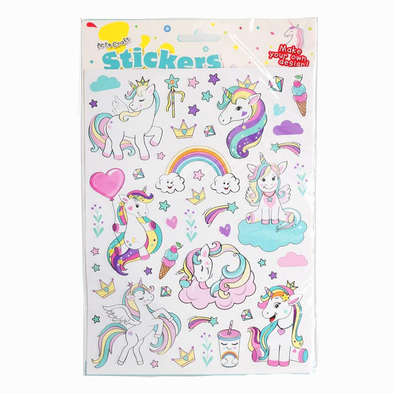 Autocollants, 98 pcs licorne