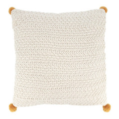 Coussin 4 pompons 40x40cm