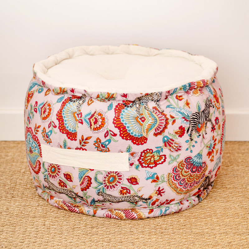 Pouf rond imprime 40x30cm