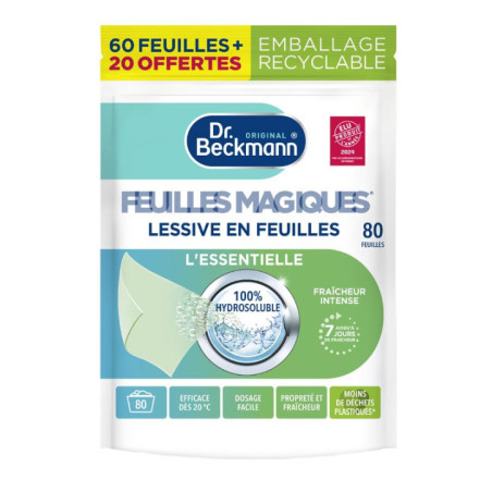 Lessive en feuilles x80