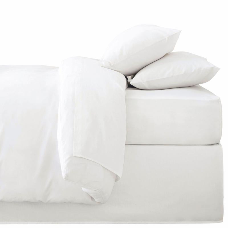 Taie d'oreiller x2 63x63  blanc