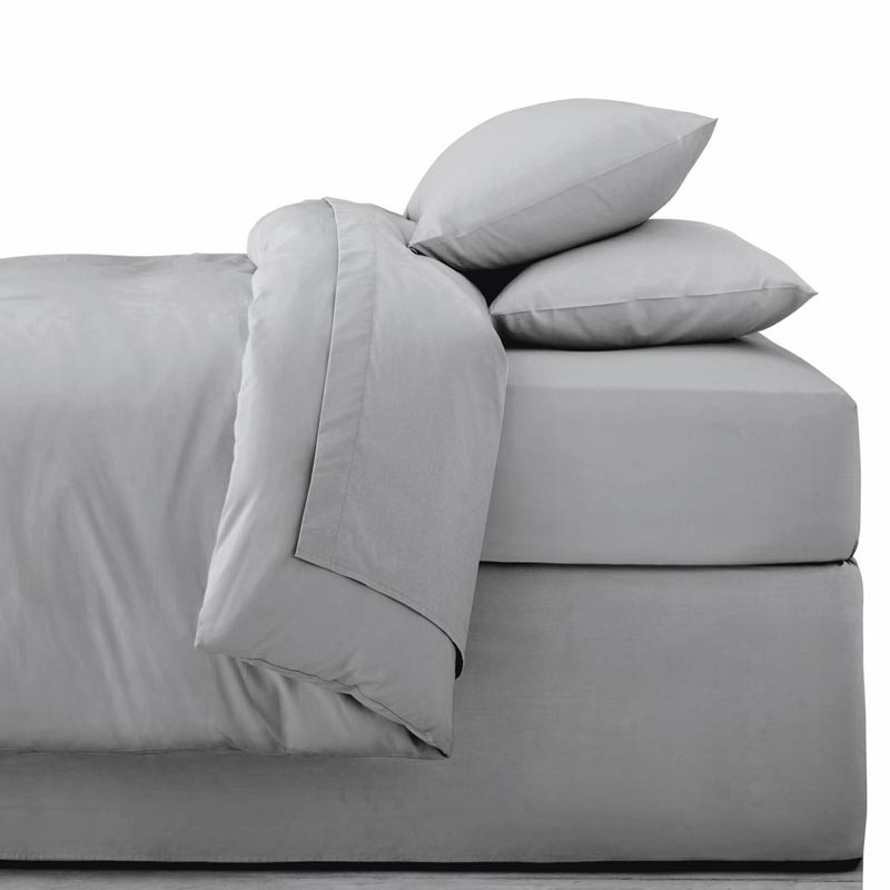 Drap housse 140x190cm gris