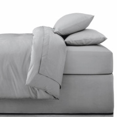 Drap housse 160x200cm gris