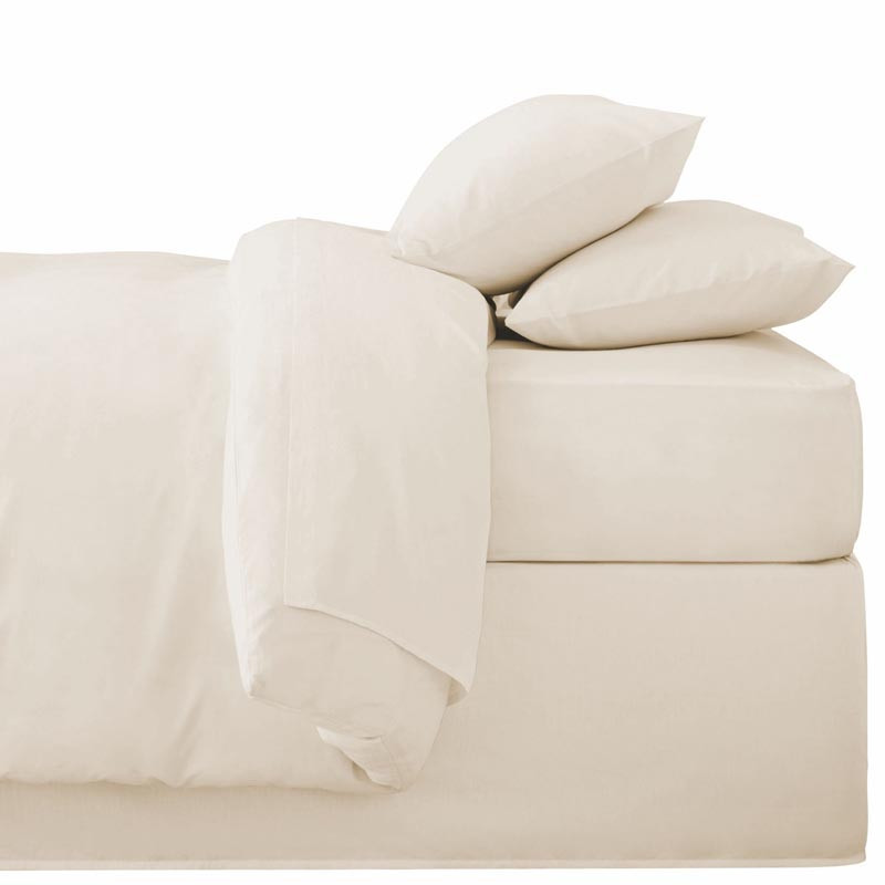 Taie d'oreiller x2 63x63cm  beig