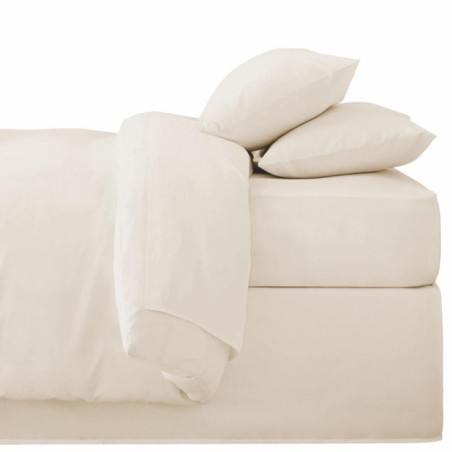 Taie d'oreiller x2 63x63cm beig