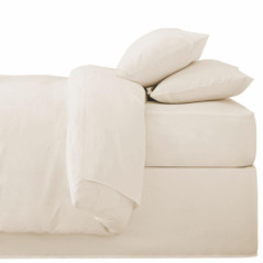 Drap housse 160x200cm beige