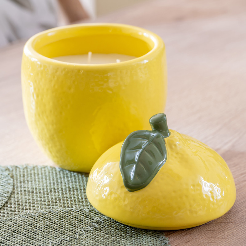 Bougie pot citron