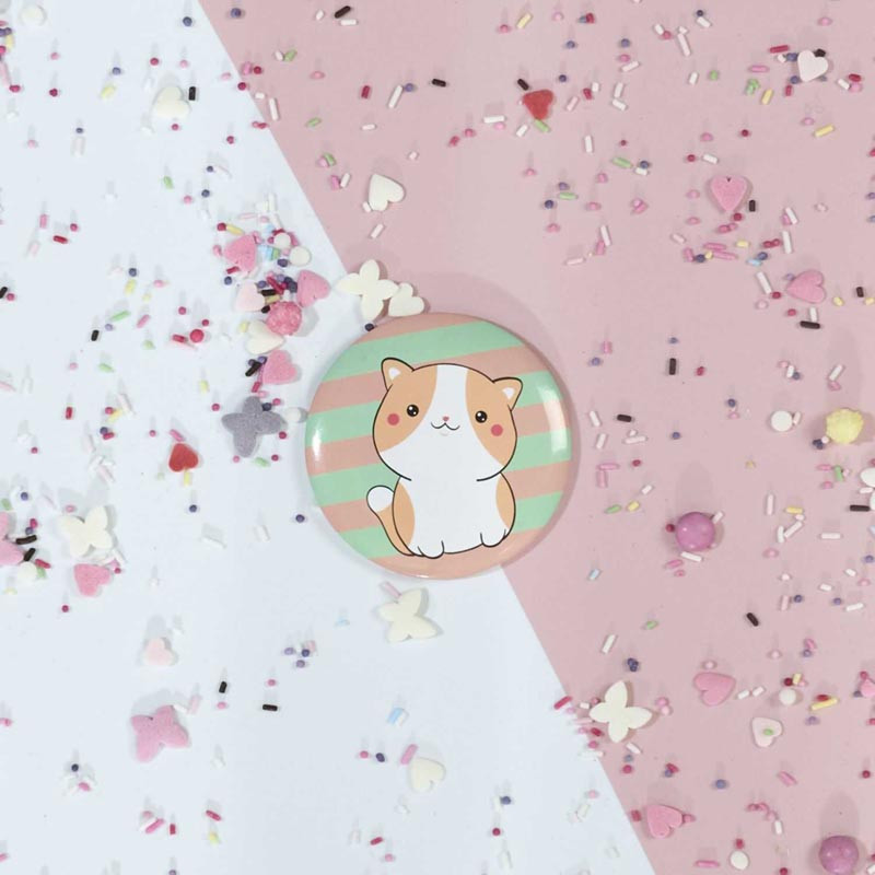 Miroir rond de poche kawaii