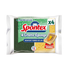 Eponges x4 gratte-eponge