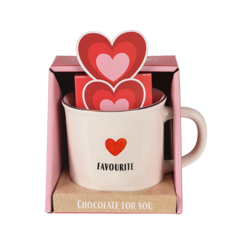 Mug valentin chocolat caramel