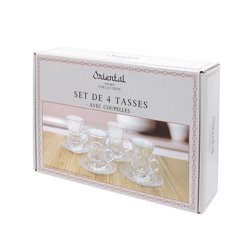Set 4 tasses a the avec coupelle