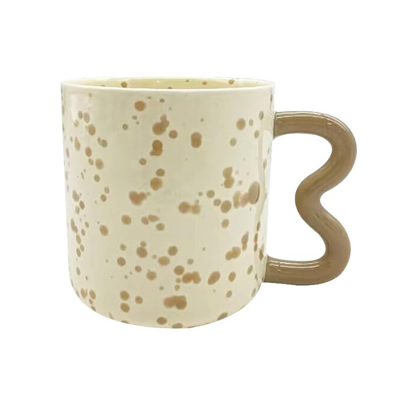 Mug mouchete beige serpentin