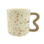 Mug mouchete beige serpentin