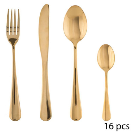 Menagere 16pcs inox or manche