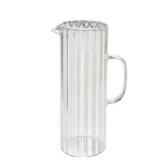 Pichet en verre strie couvercle