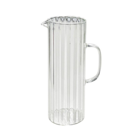 Pichet en verre strie couvercle