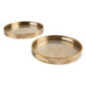 Plateau resine verre dore