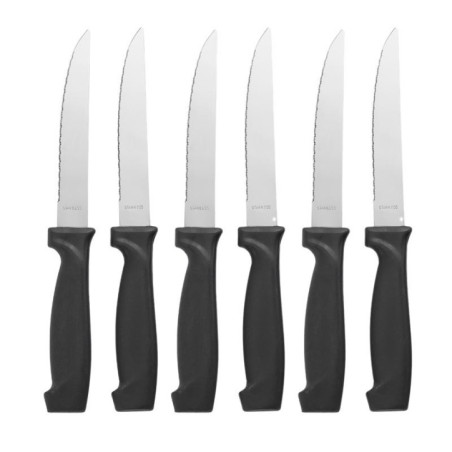 Couteau steak noir x6pcs