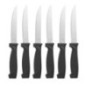 Couteau steak noir x6pcs