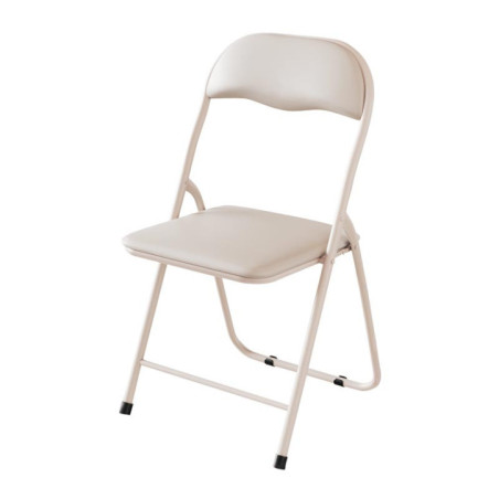 Chaise pliante pu creme