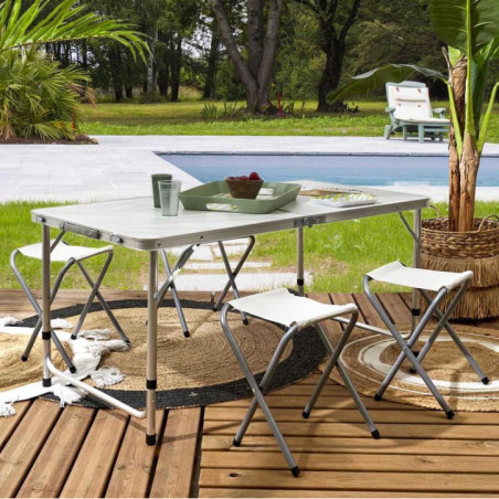 Table pliante alu +4 tabourets