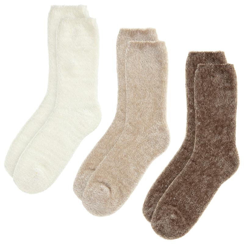 Chaussette doudou x3 femme 5 ass