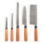 Set de 6 pcs couteau + bloc