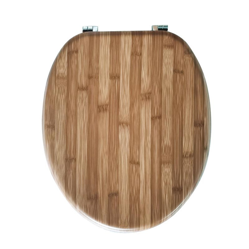 Abattant wc effet bois bambou