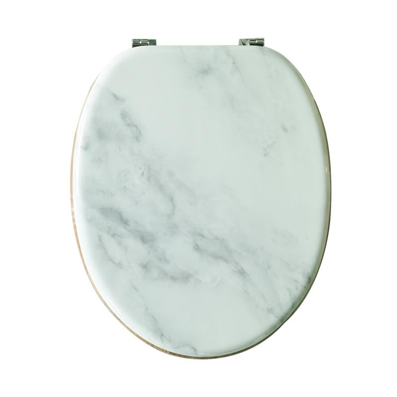 Abattant wc effet marbre blanc b