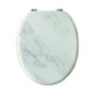 Abattant wc effet marbre blanc b