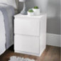 Chevet 2 tiroirs blanc mat